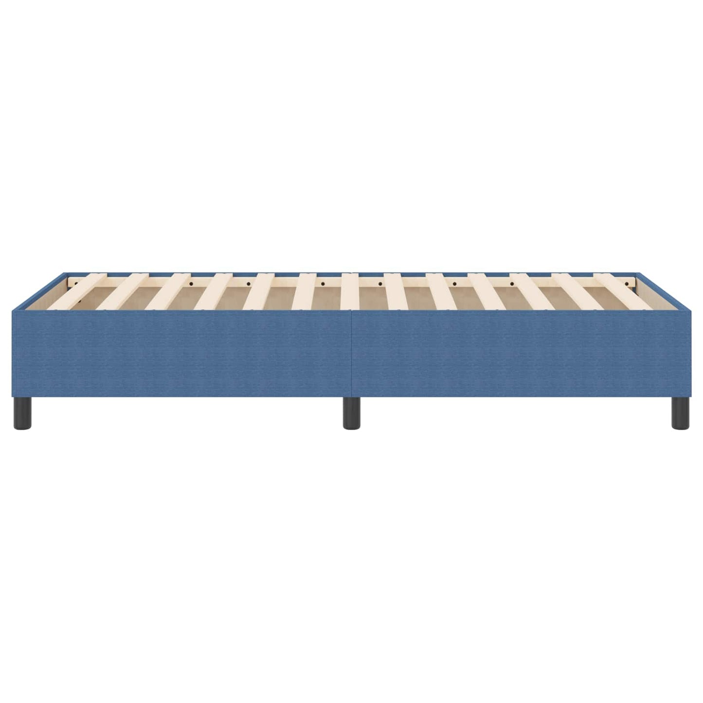 vidaXL Κρεβάτι πλατφόρμα Μπλε 90 x 200 cm Υφασμάτινο Κορντουρά