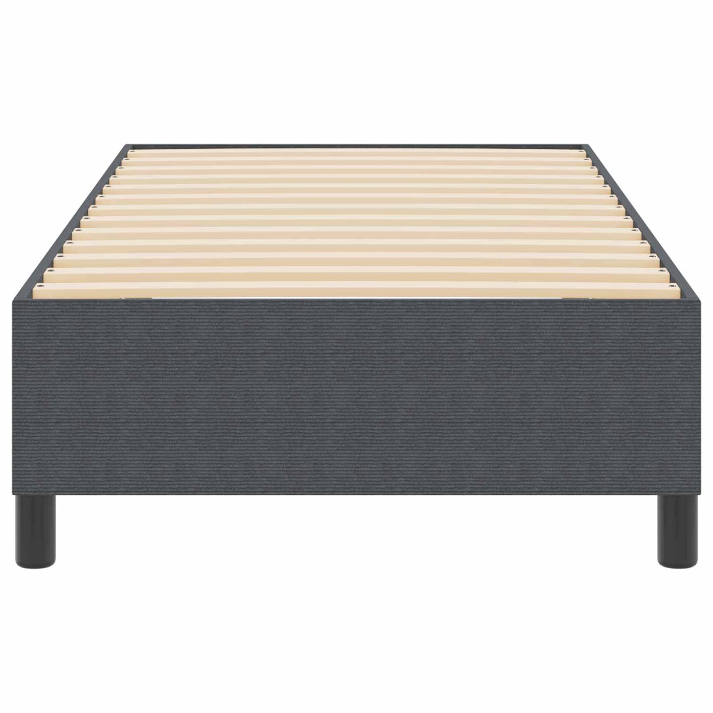 vidaXL Κρεβάτι πλατφόρμα Σκούρο Γκρι 100 x 200 cm Υφασμάτινο Κορντουρά
