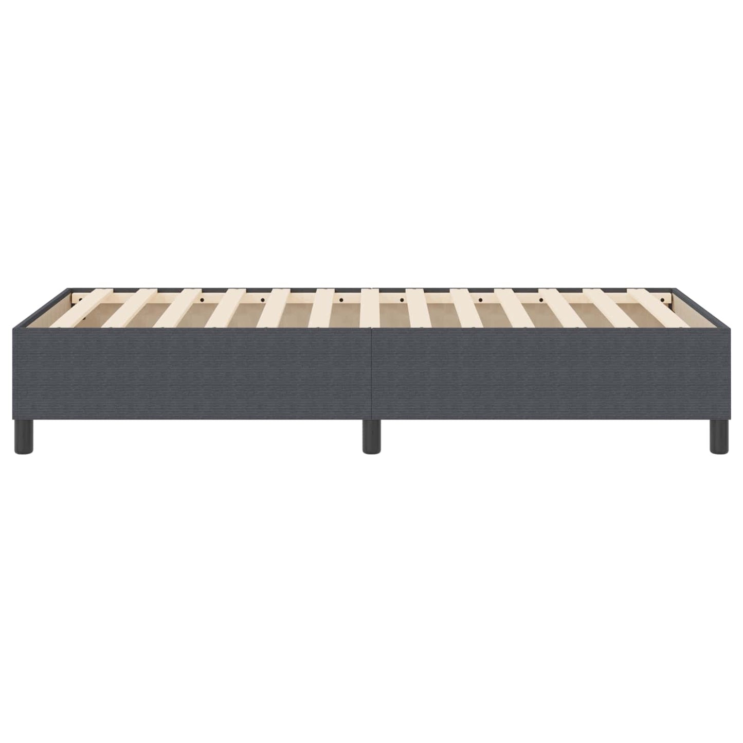 vidaXL Κρεβάτι πλατφόρμα Σκούρο Γκρι 100 x 200 cm Υφασμάτινο Κορντουρά