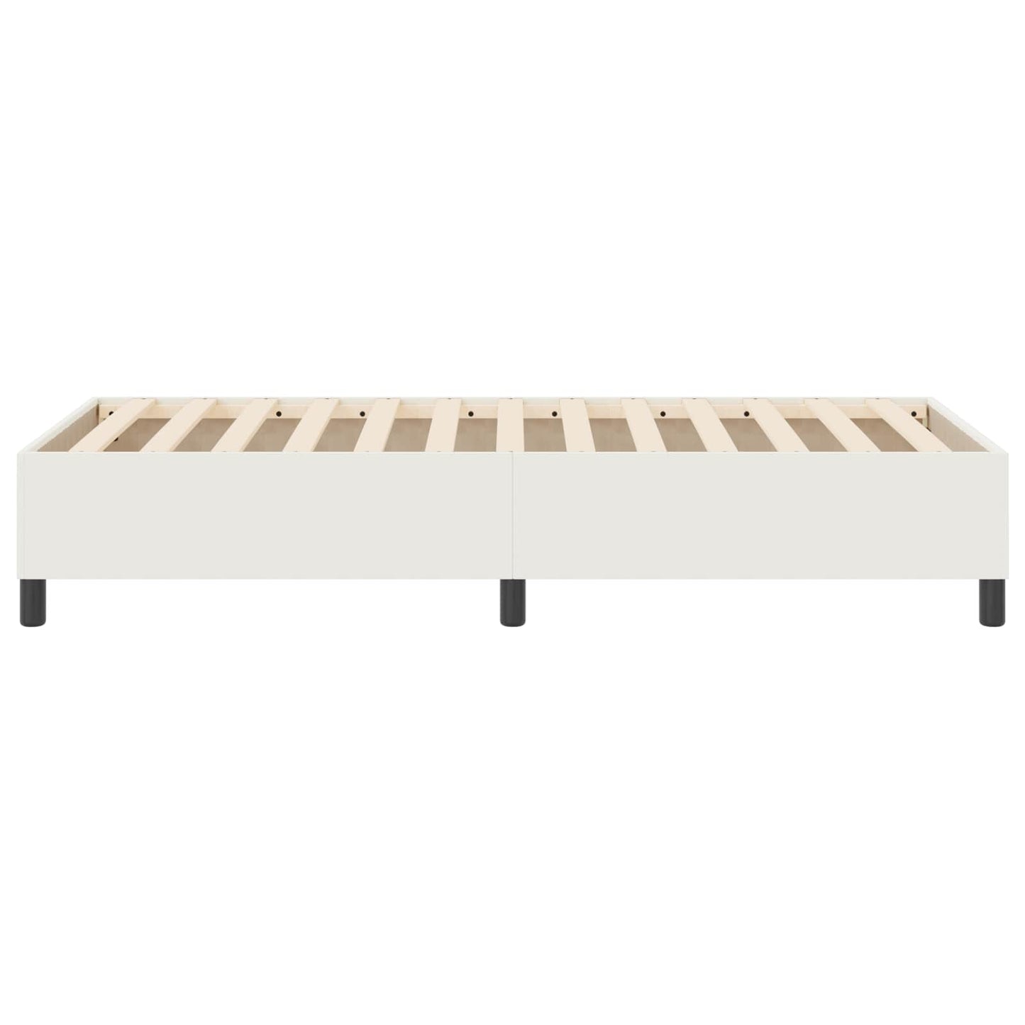 vidaXL Κρεβάτι πλατφόρμα Κρεμ 100 x 200 cm Υφασμάτινο Κορντουρά