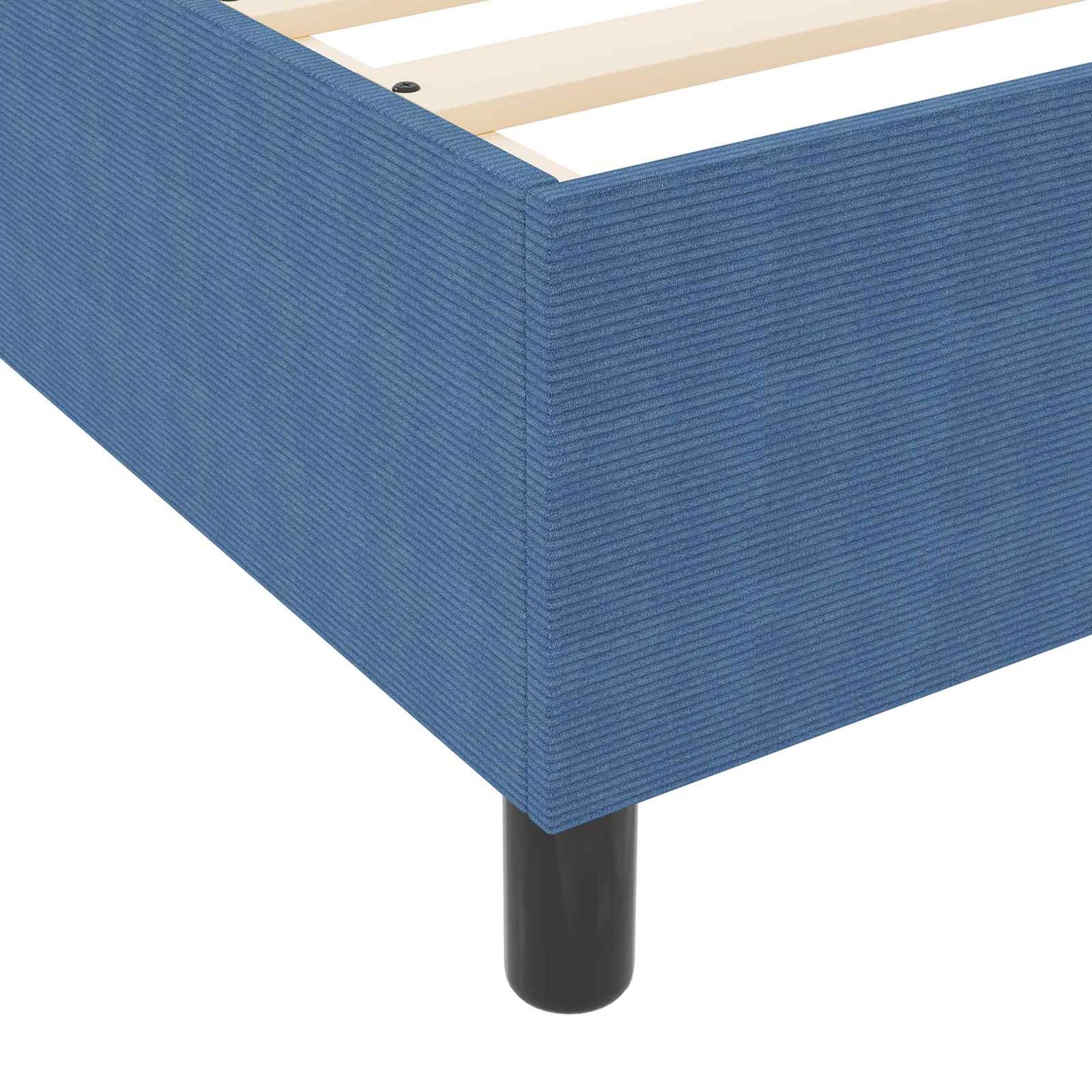 vidaXL Κρεβάτι πλατφόρμα Μπλε 100 x 200 cm Υφασμάτινο Κορντουρά