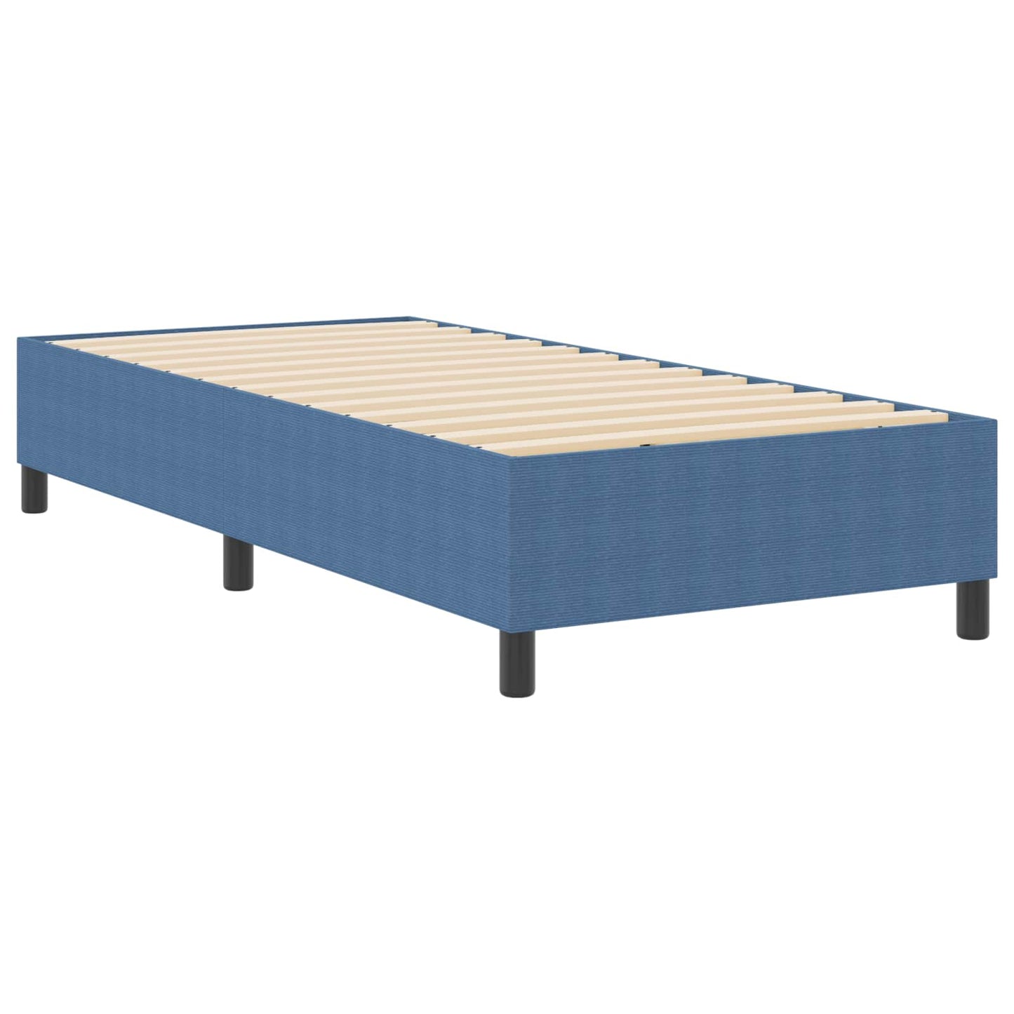 vidaXL Κρεβάτι πλατφόρμα Μπλε 100 x 200 cm Υφασμάτινο Κορντουρά