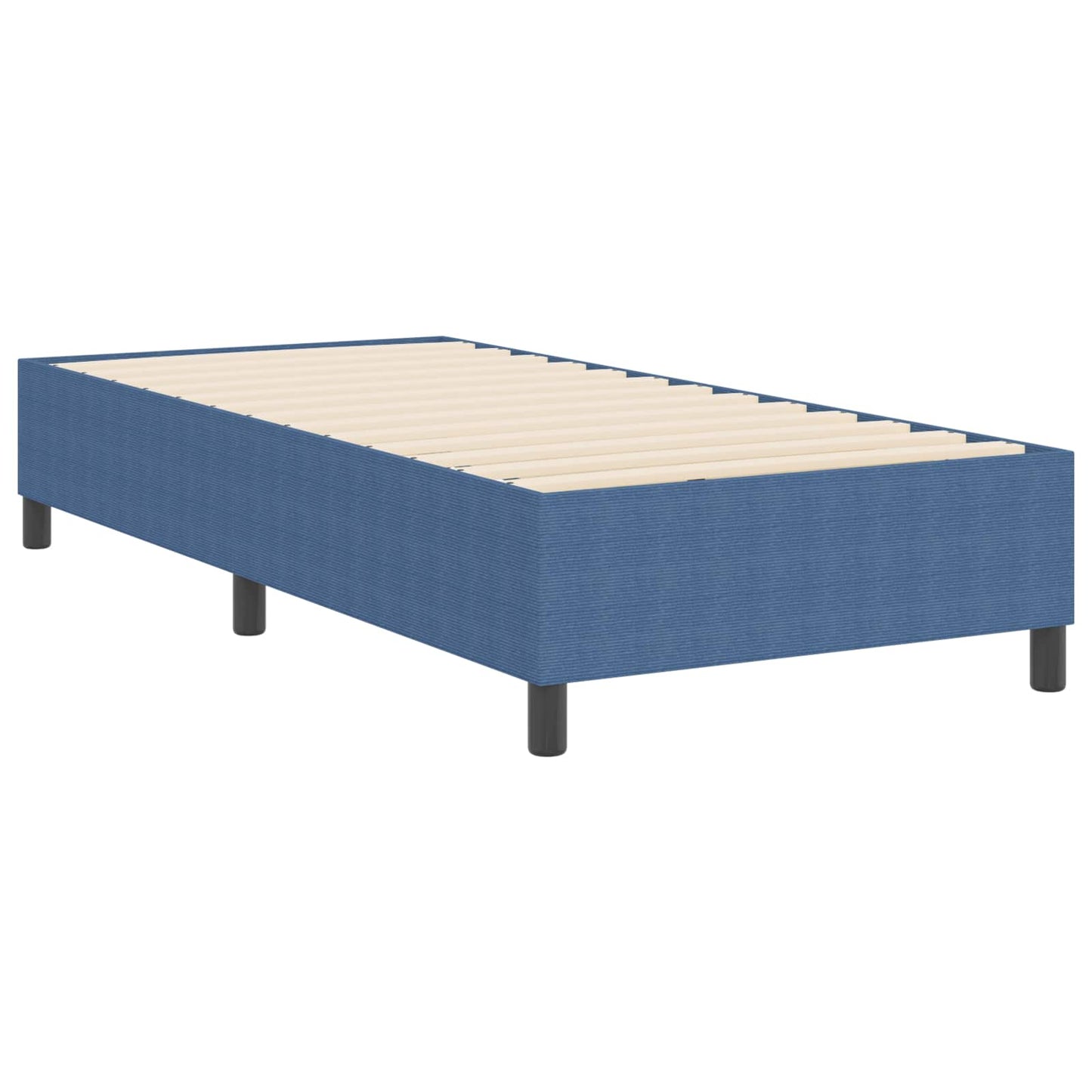vidaXL Κρεβάτι πλατφόρμα Μπλε 100 x 200 cm Υφασμάτινο Κορντουρά