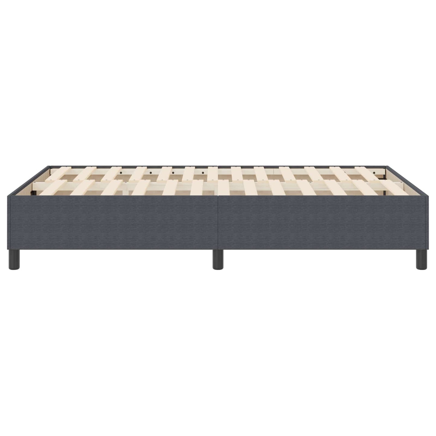 vidaXL Κρεβάτι πλατφόρμα Σκούρο Γκρι 120 x 190 cm Υφασμάτινο Κορντουρά