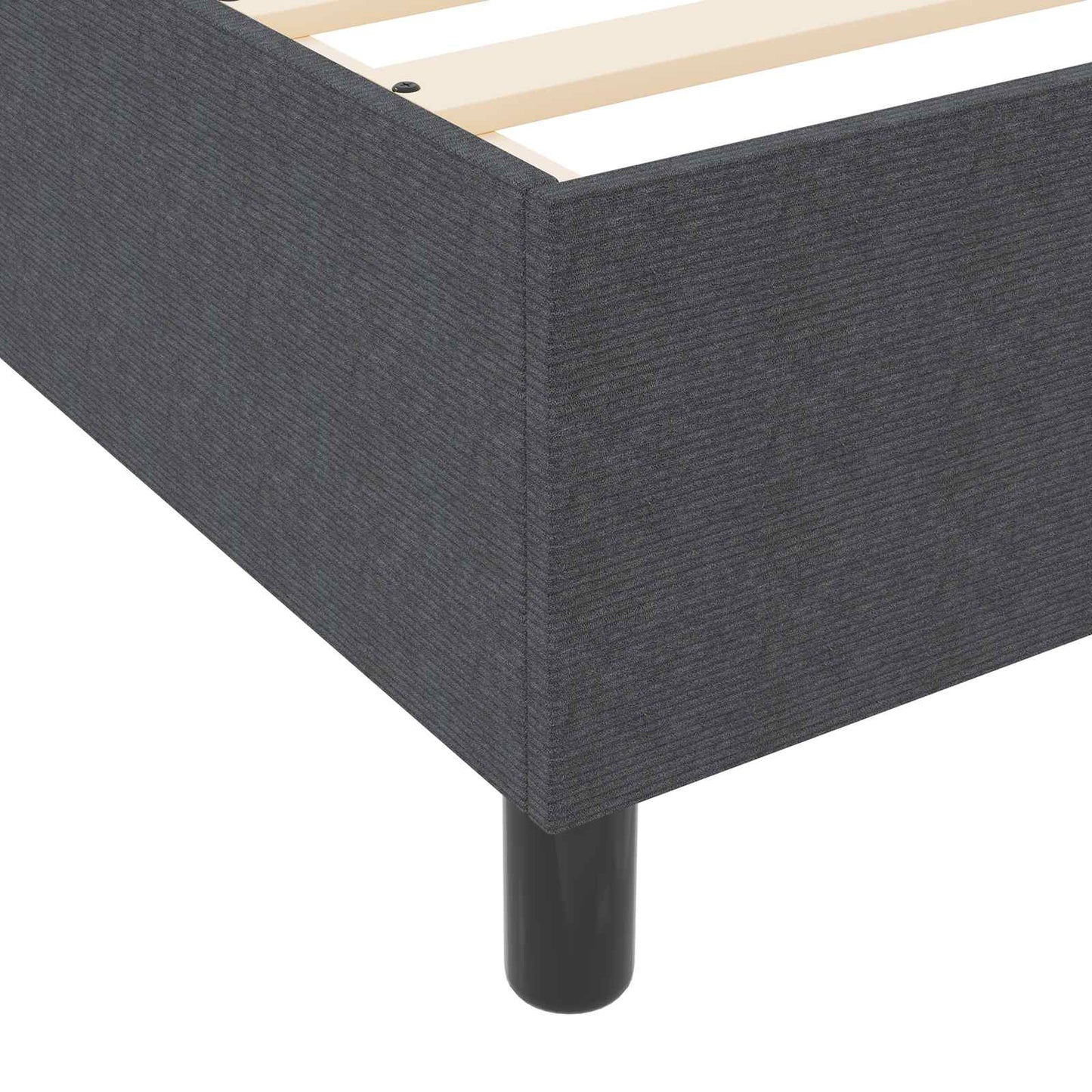 vidaXL Κρεβάτι πλατφόρμα Σκούρο Γκρι 120 x 200 cm Υφασμάτινο Κορντουρά