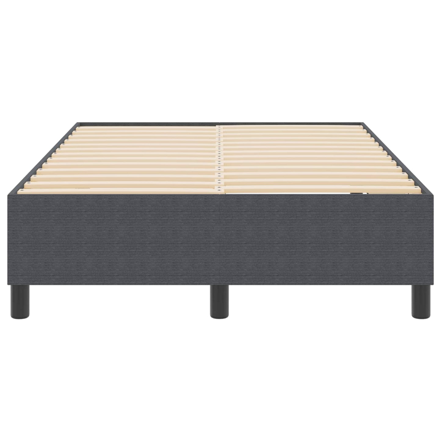 vidaXL Κρεβάτι πλατφόρμα Σκούρο Γκρι 120 x 200 cm Υφασμάτινο Κορντουρά