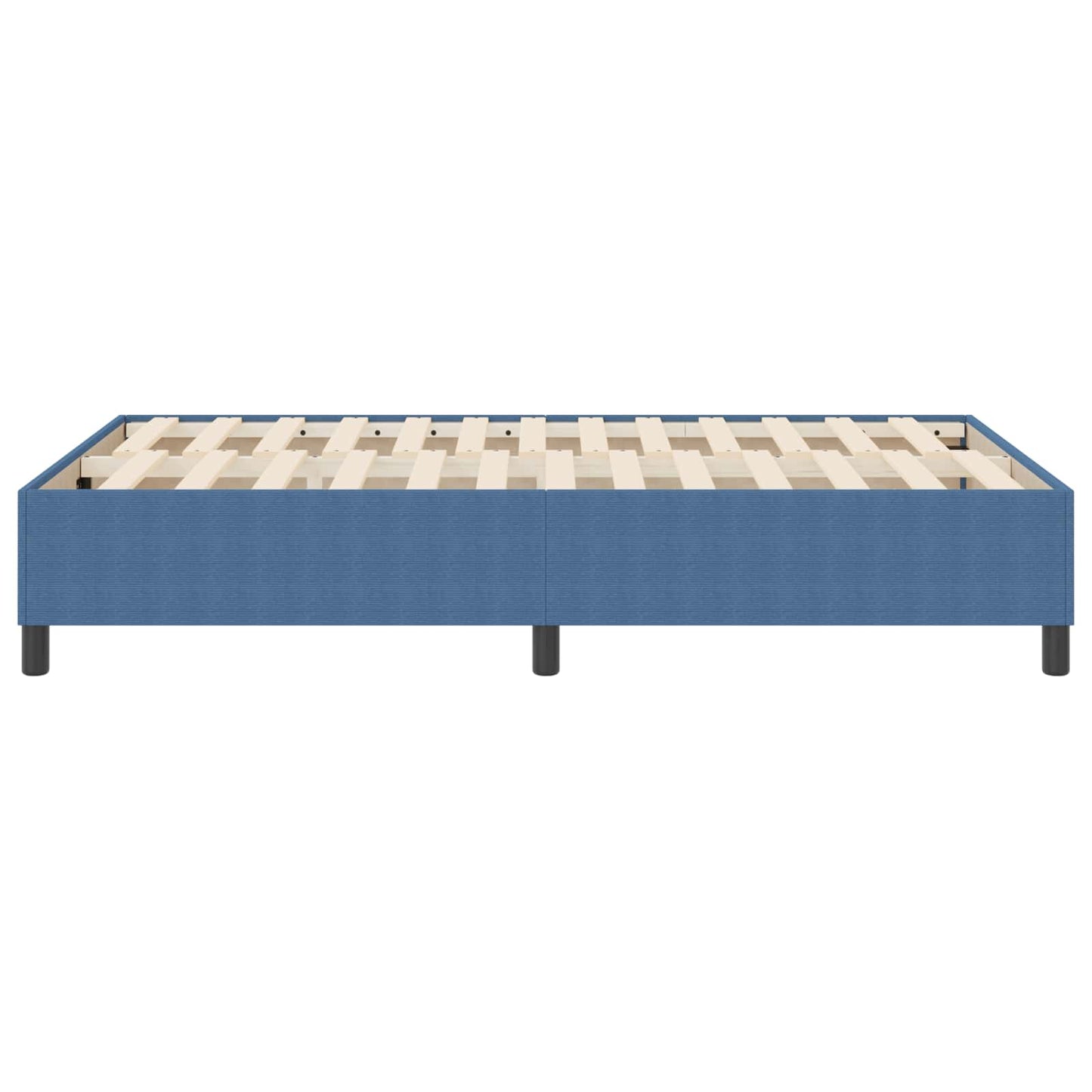 vidaXL Κρεβάτι πλατφόρμα Μπλε 120 x 200 cm Υφασμάτινο Κορντουρά