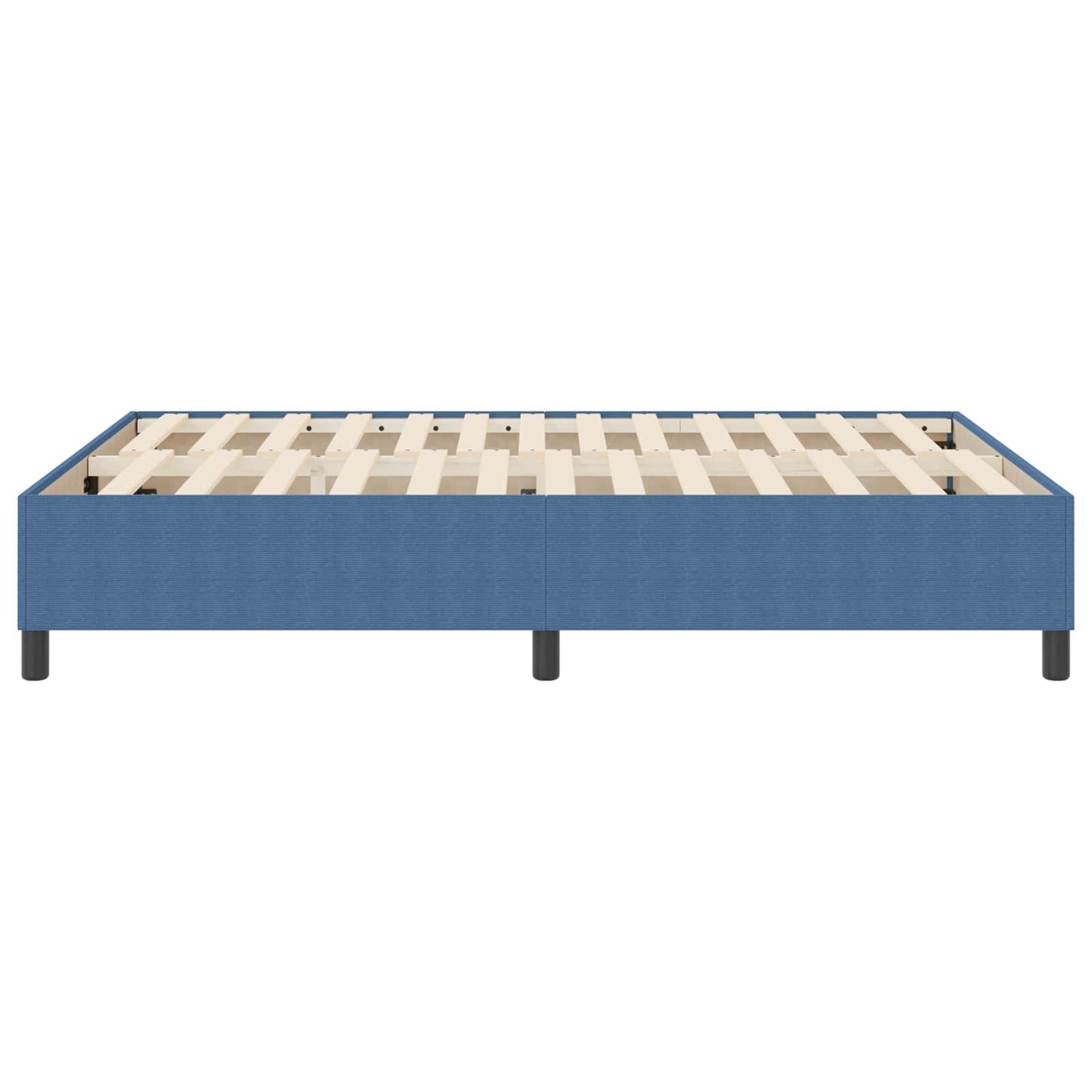 vidaXL Κρεβάτι πλατφόρμα Μπλε 140 x 190 cm Υφασμάτινο Κορντουρά
