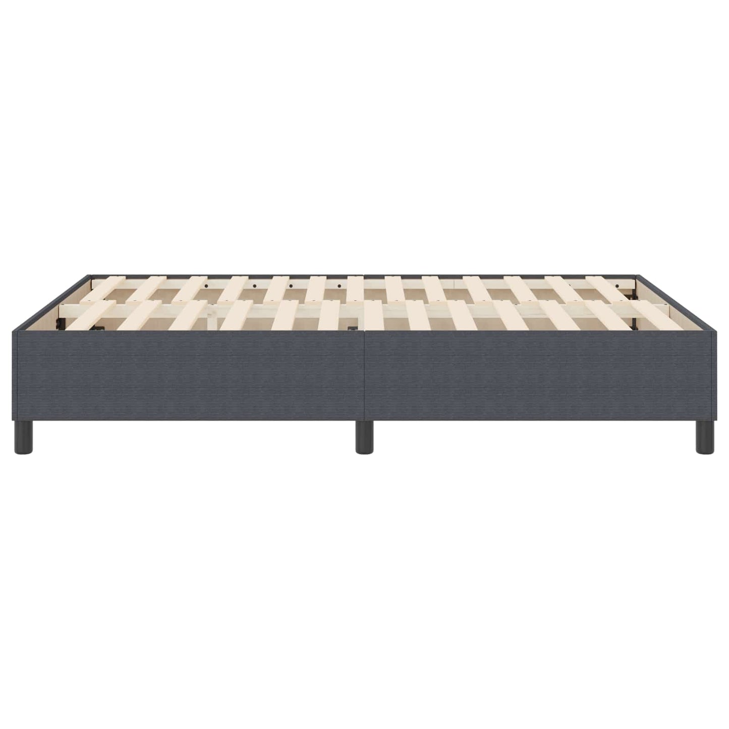 vidaXL Κρεβάτι πλατφόρμα Σκούρο Γκρι 140 x 200 cm Υφασμάτινο Κορντουρά