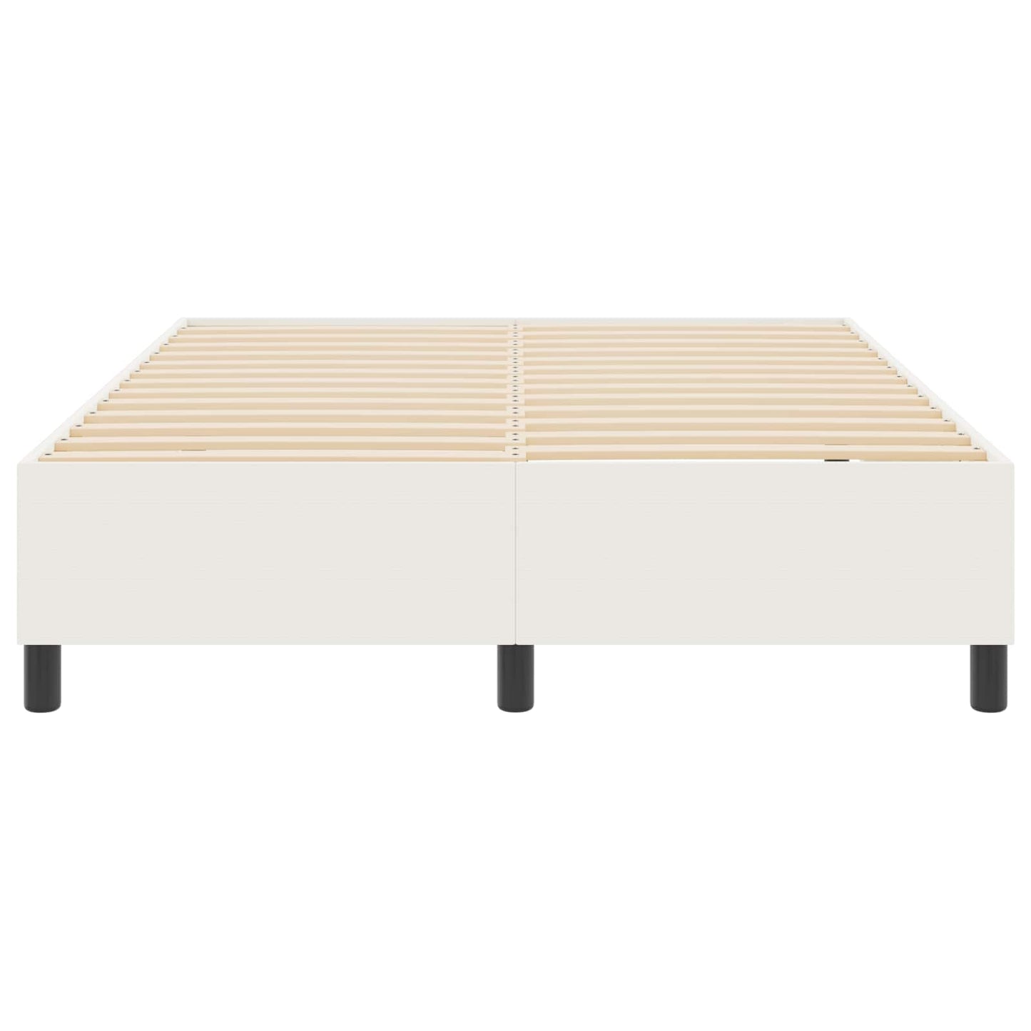 vidaXL Κρεβάτι πλατφόρμα Κρεμ 140 x 200 cm Υφασμάτινο Κορντουρά
