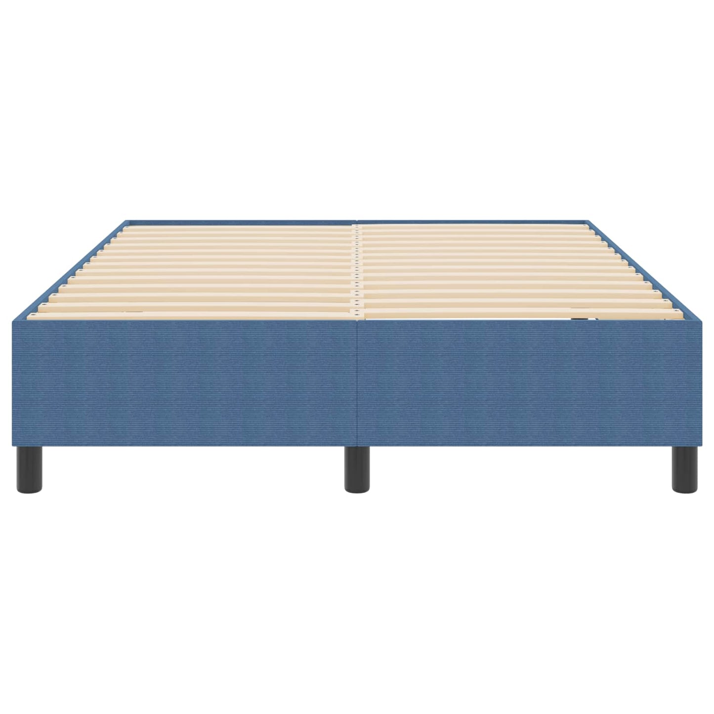 vidaXL Κρεβάτι πλατφόρμα Μπλε 140 x 200 cm Υφασμάτινο Κορντουρά