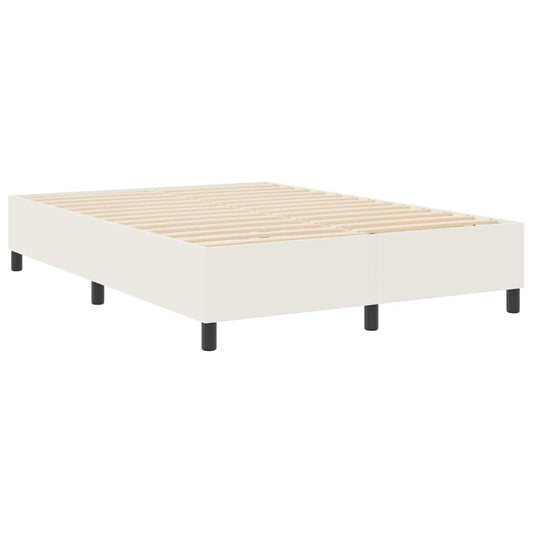 vidaXL Κρεβάτι πλατφόρμα Κρεμ 160 x 200 cm Υφασμάτινο Κορντουρά