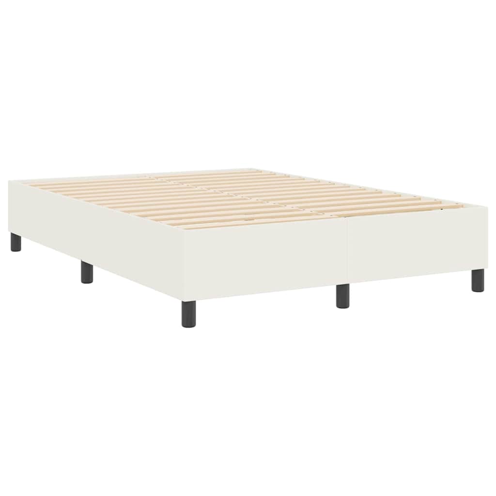 vidaXL Κρεβάτι πλατφόρμα Κρεμ 160 x 200 cm Υφασμάτινο Κορντουρά