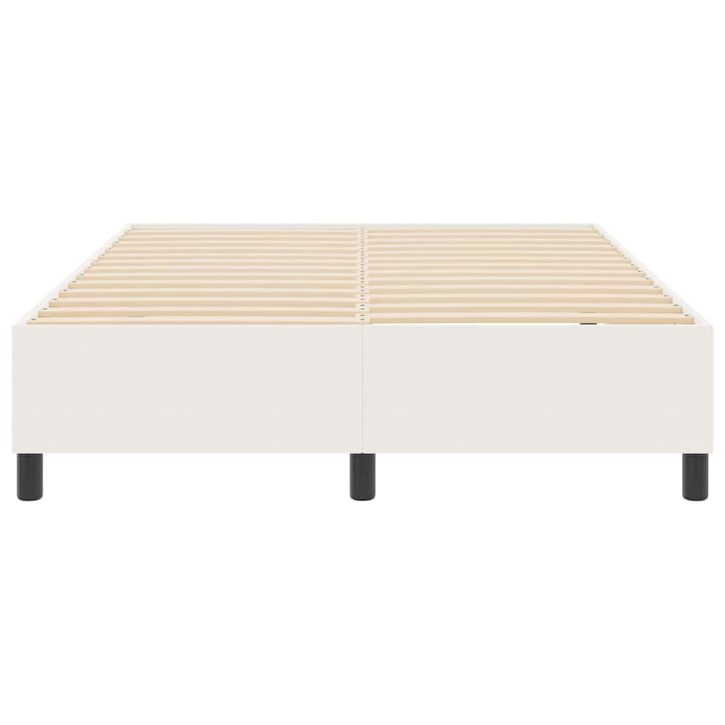 vidaXL Κρεβάτι πλατφόρμα Κρεμ 160 x 200 cm Υφασμάτινο Κορντουρά