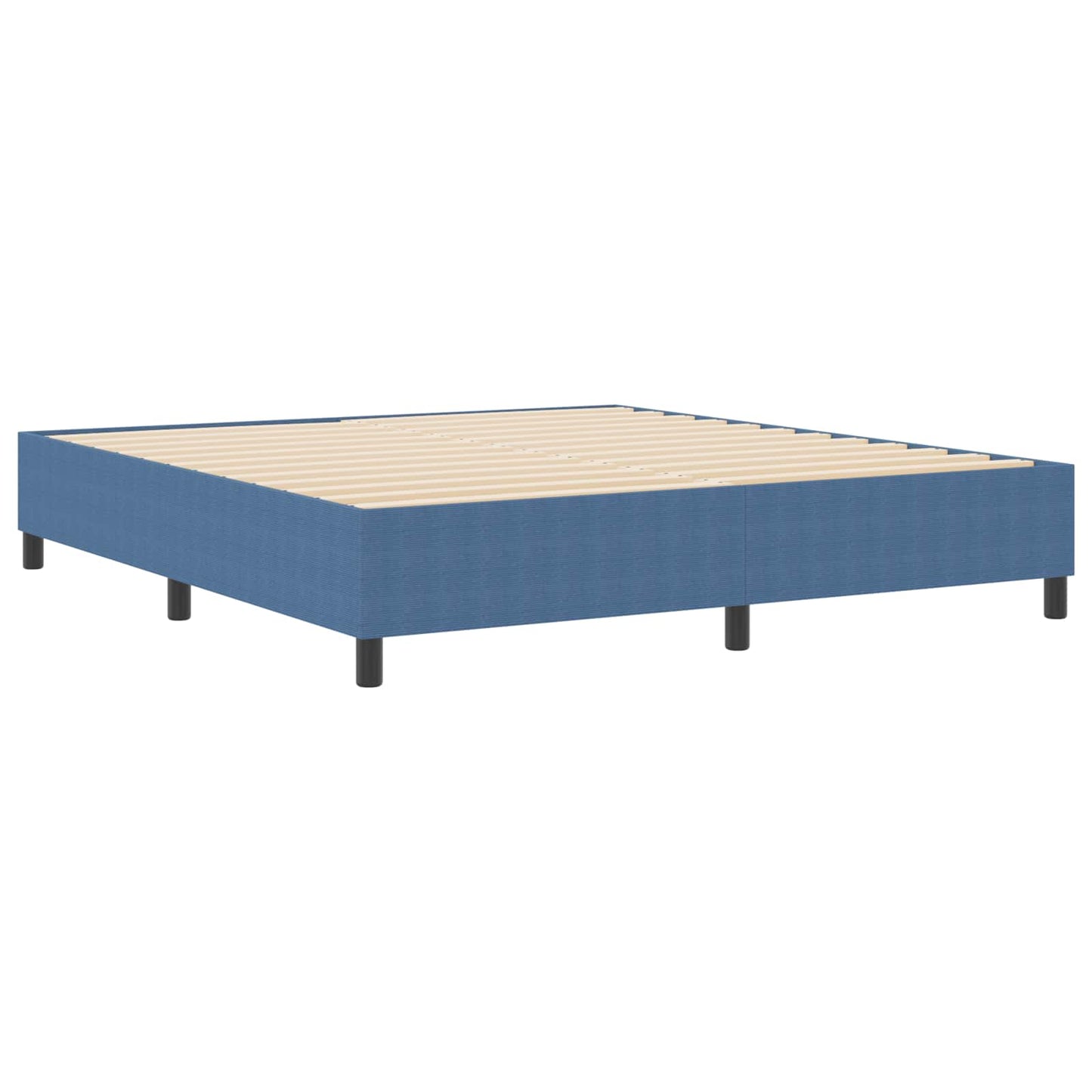 vidaXL Κρεβάτι πλατφόρμα Μπλε 180 x 200 cm Υφασμάτινο Κορντουρά