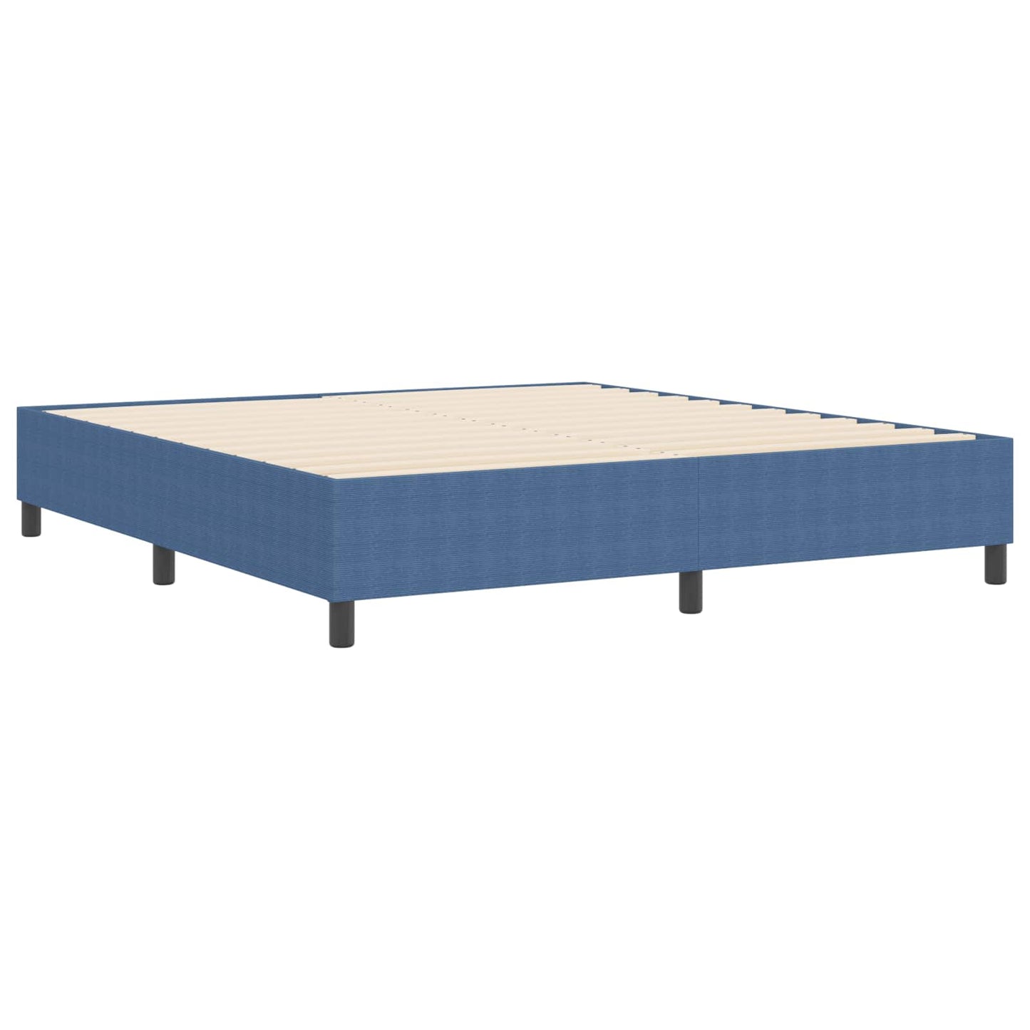 vidaXL Κρεβάτι πλατφόρμα Μπλε 180 x 200 cm Υφασμάτινο Κορντουρά