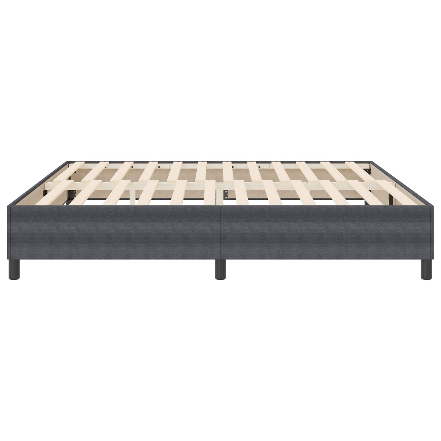 vidaXL Κρεβάτι πλατφόρμα Σκούρο Γκρι 200 x 200 cm Υφασμάτινο Κορντουρά
