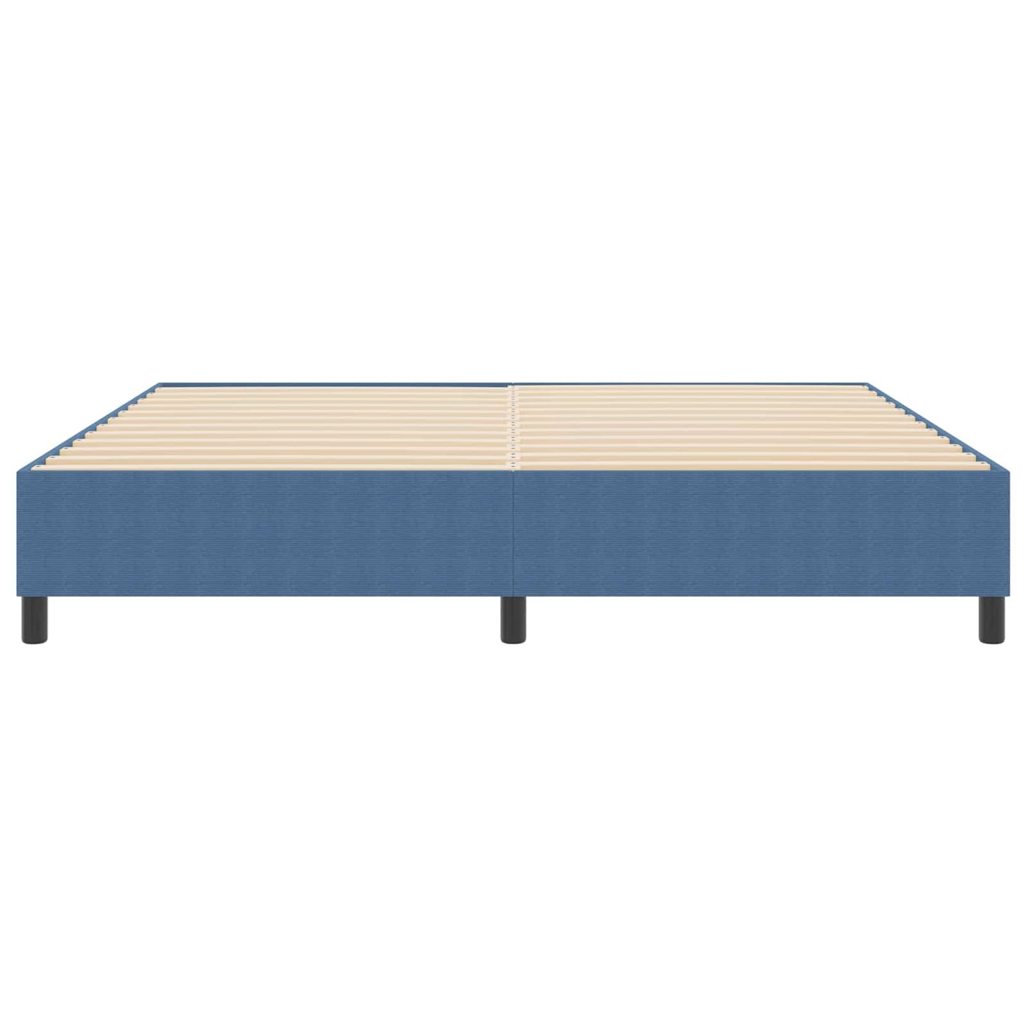 vidaXL Κρεβάτι πλατφόρμα Μπλε 200 x 200 cm Υφασμάτινο Κορντουρά