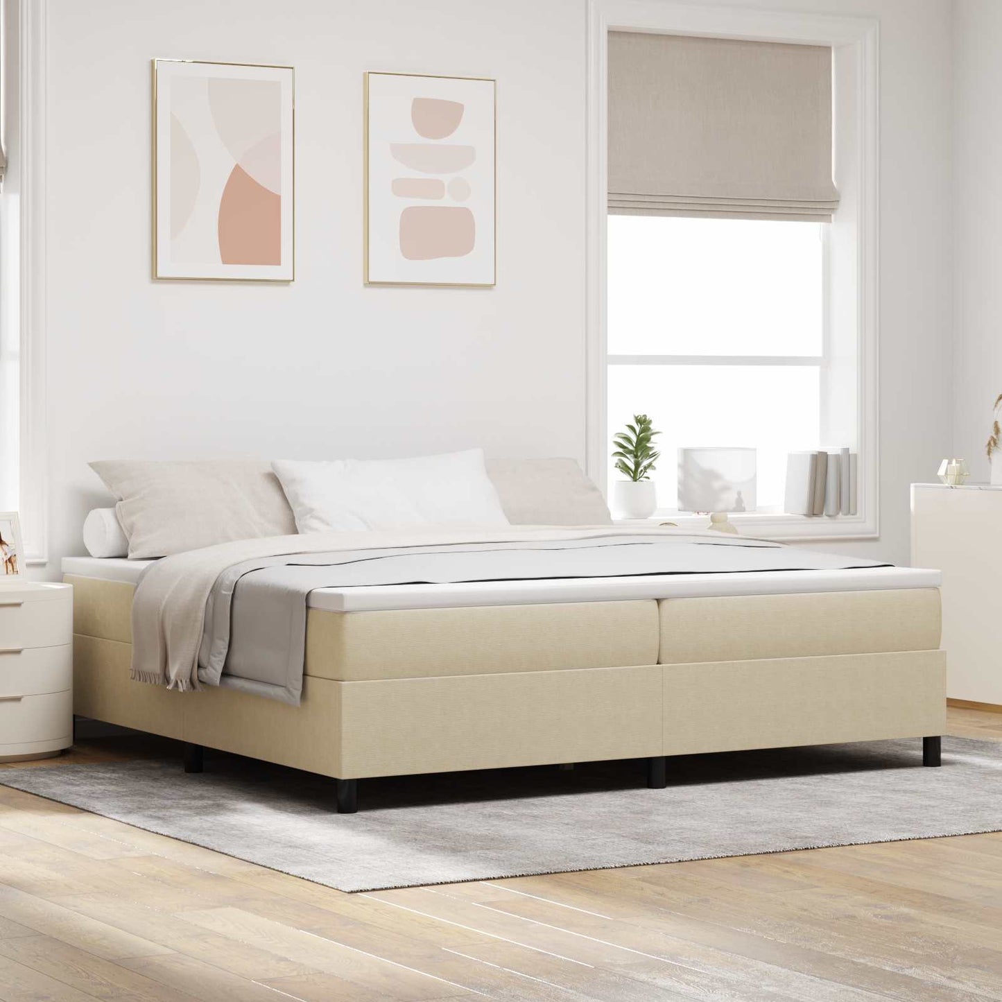 vidaXL Κρεβάτι πλατφόρμα Γκρι Πράσινο 200 x 200 cm