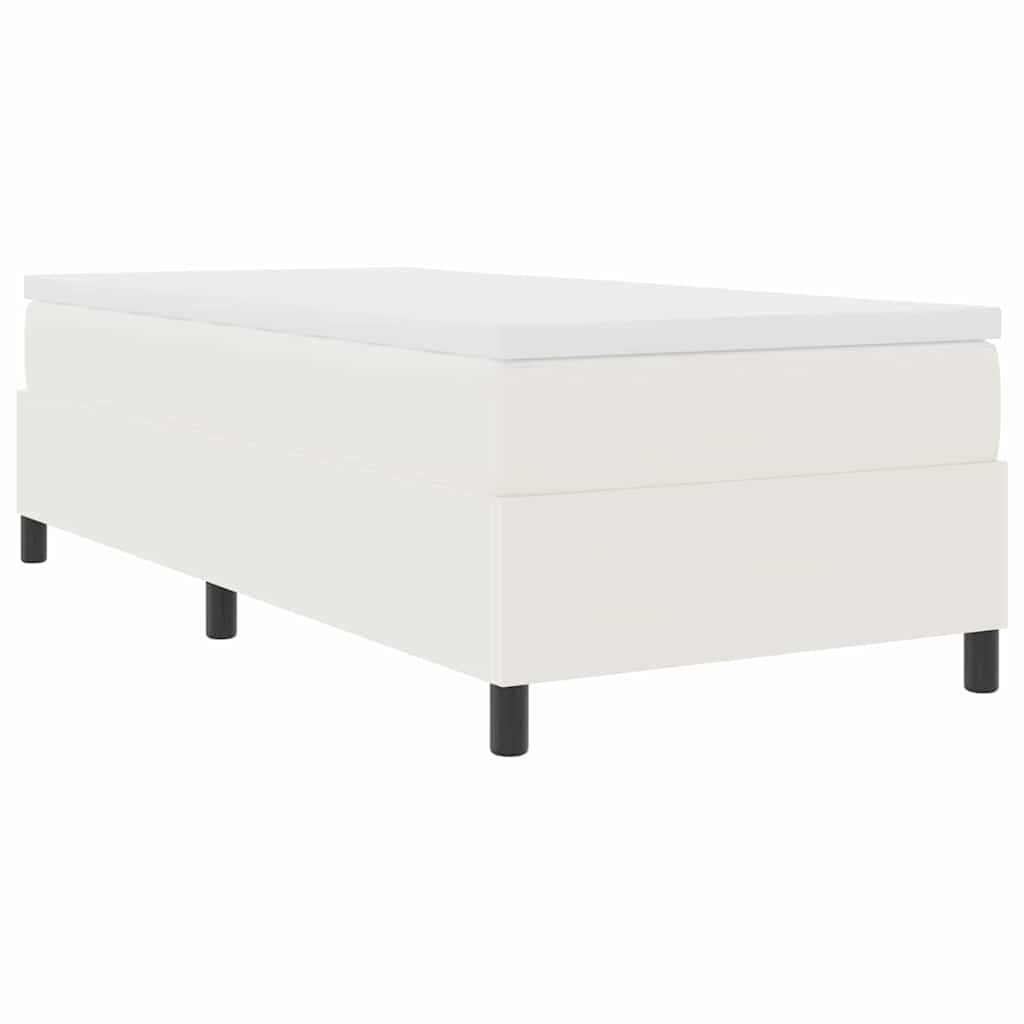 vidaXL Κρεβάτι με ελατήρια Κρέμα και Λευκό 80 x 200 cm