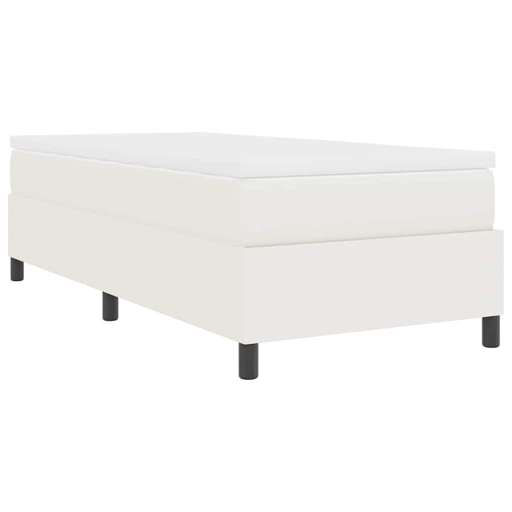 vidaXL Κρεβάτι με ελατήρια Κρέμα και Λευκό 90 x 200 cm