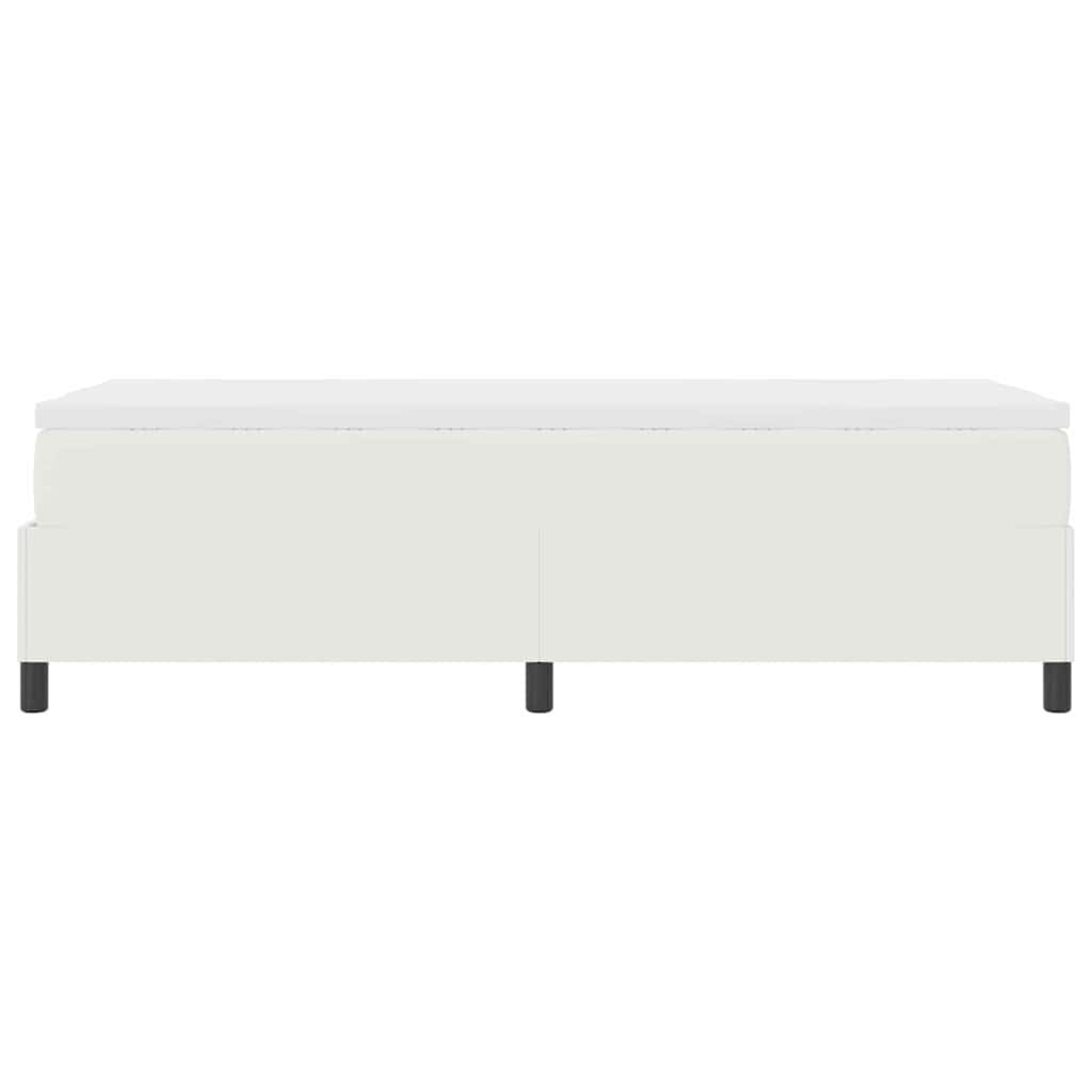 vidaXL Κρεβάτι με ελατήρια Κρέμα και Λευκό 90 x 200 cm