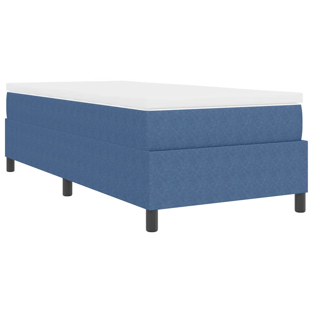 vidaXL Κρεβάτι με ελατήρια Μπλε και άσπρο 90 x 200 cm