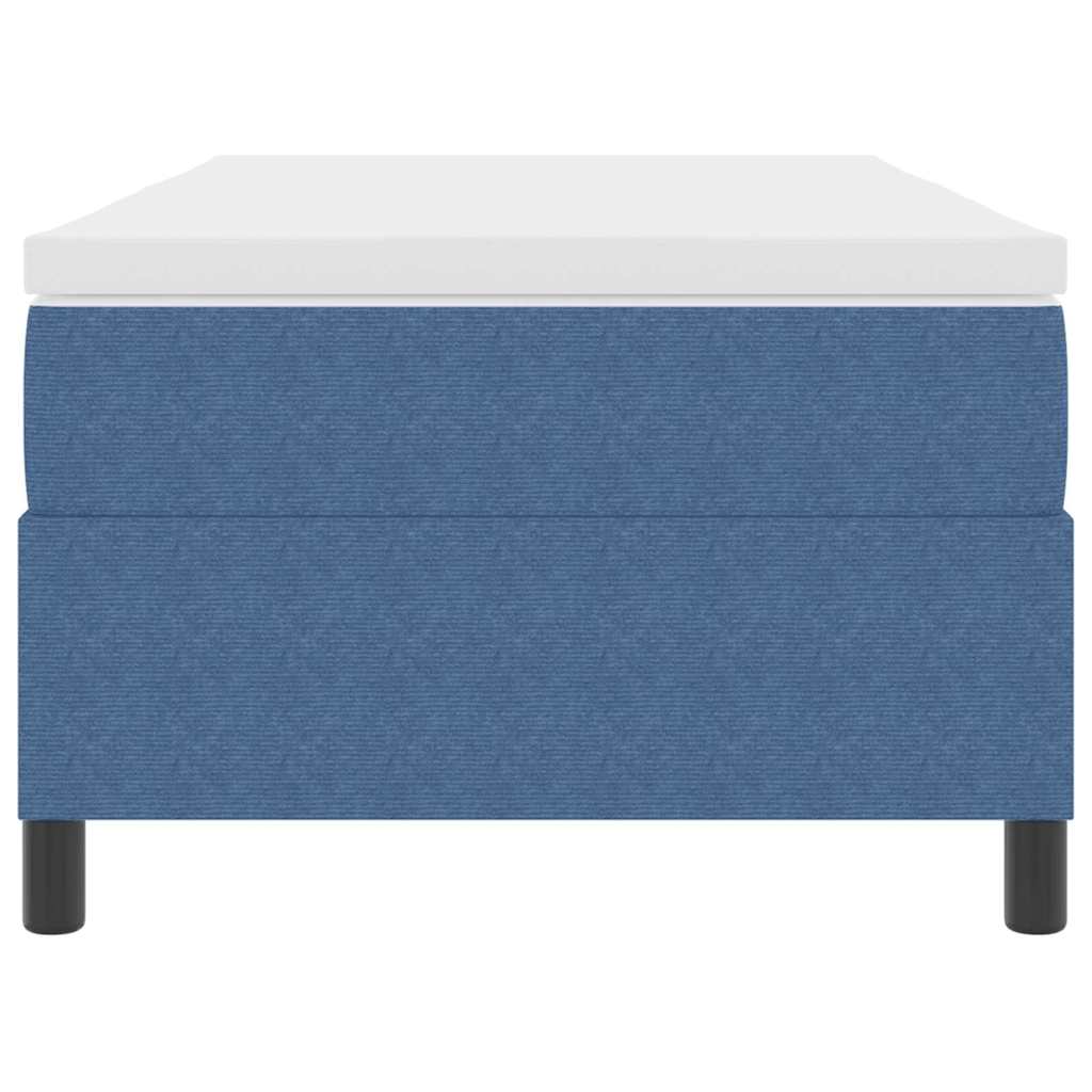 vidaXL Κρεβάτι με ελατήρια Μπλε και άσπρο 90 x 200 cm