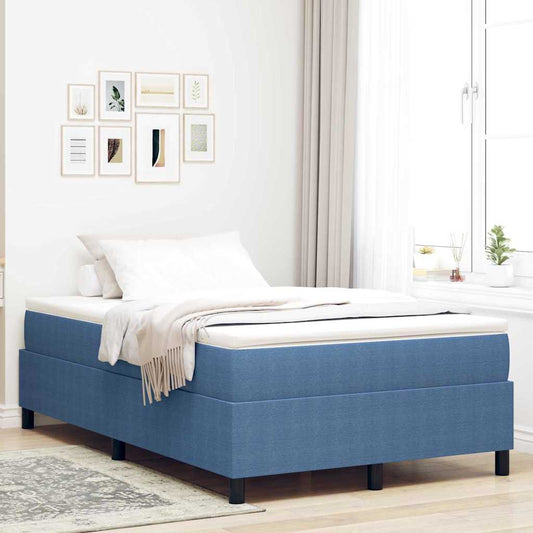 vidaXL Κρεβάτι με ελατήρια Μπλε και άσπρο 120 x 200 cm