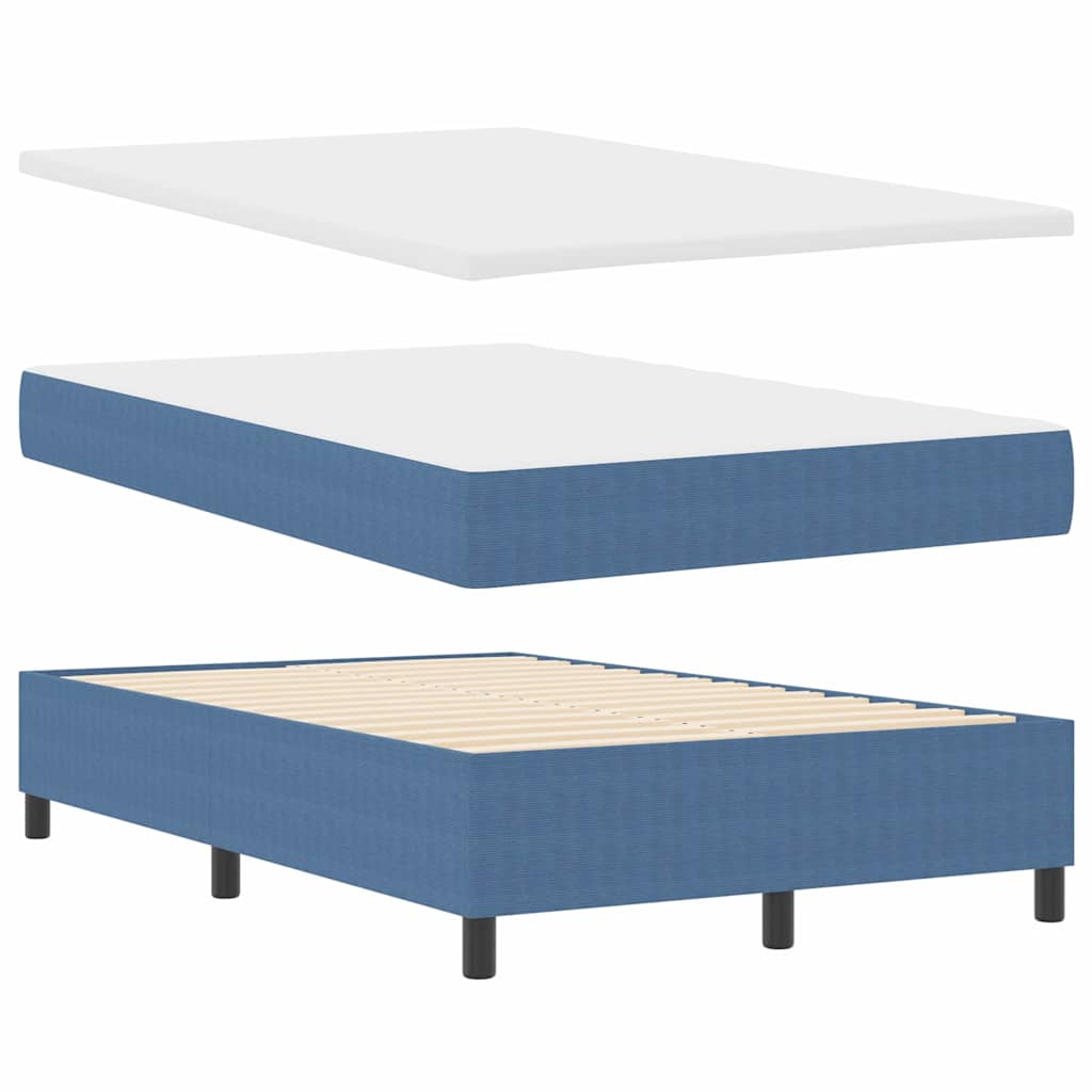 vidaXL Κρεβάτι με ελατήρια Μπλε και άσπρο 120 x 200 cm