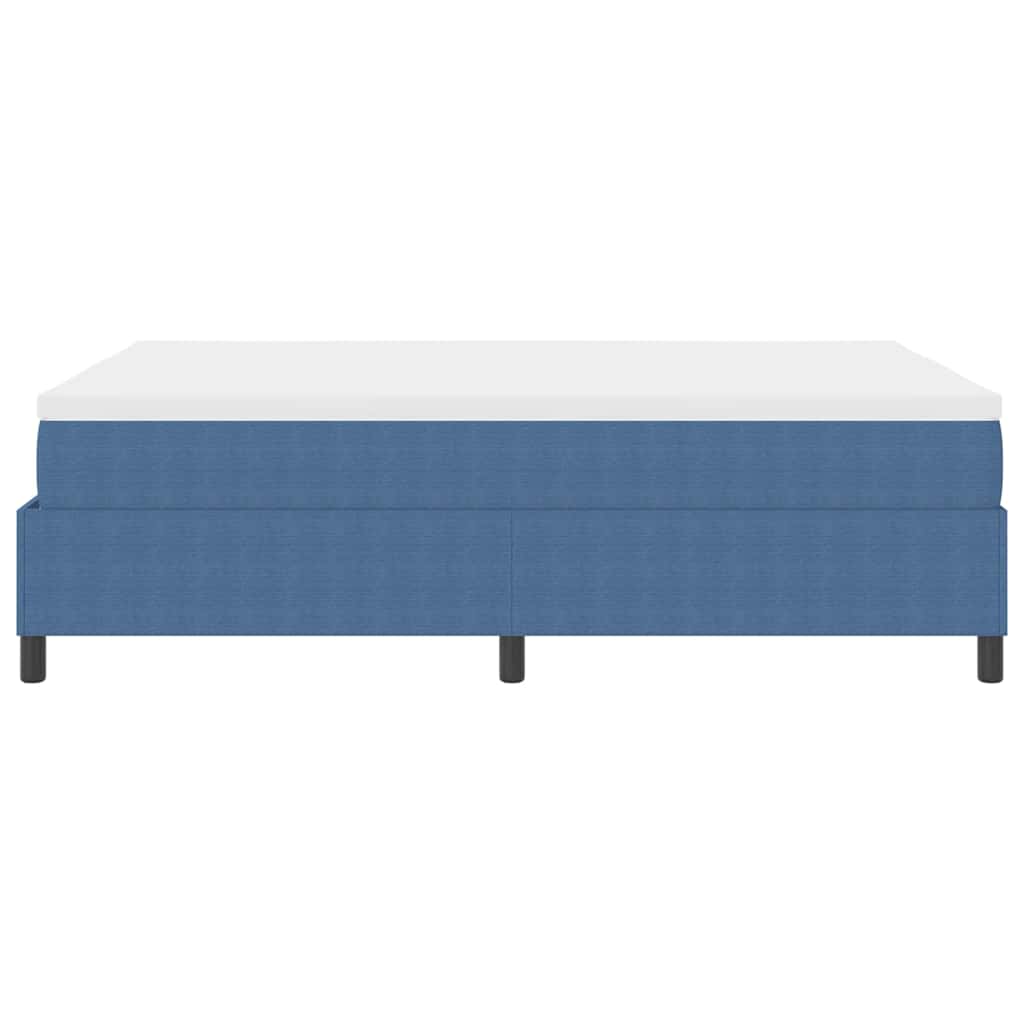 vidaXL Κρεβάτι με ελατήρια Μπλε και άσπρο 140 x 190 cm