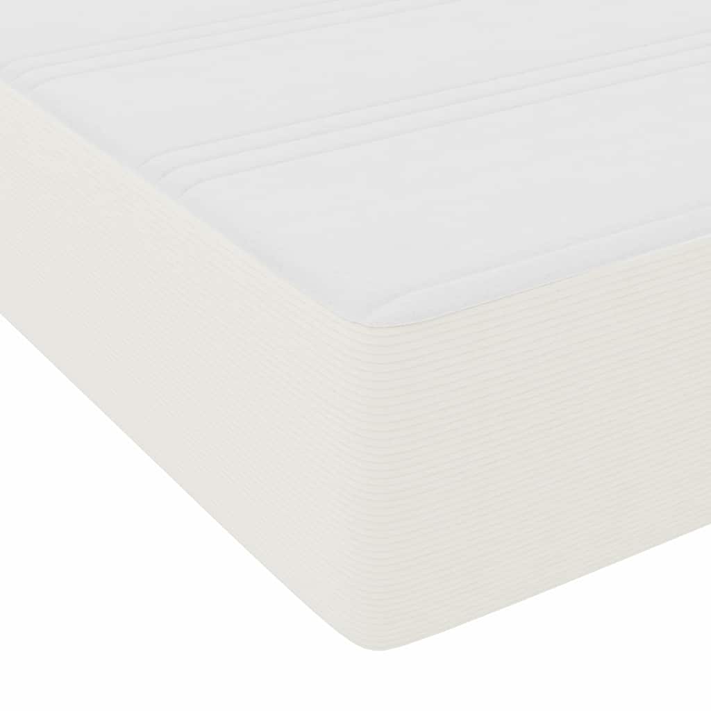 vidaXL Κρεβάτι με ελατήρια Κρέμα και Λευκό 140 x 200 cm