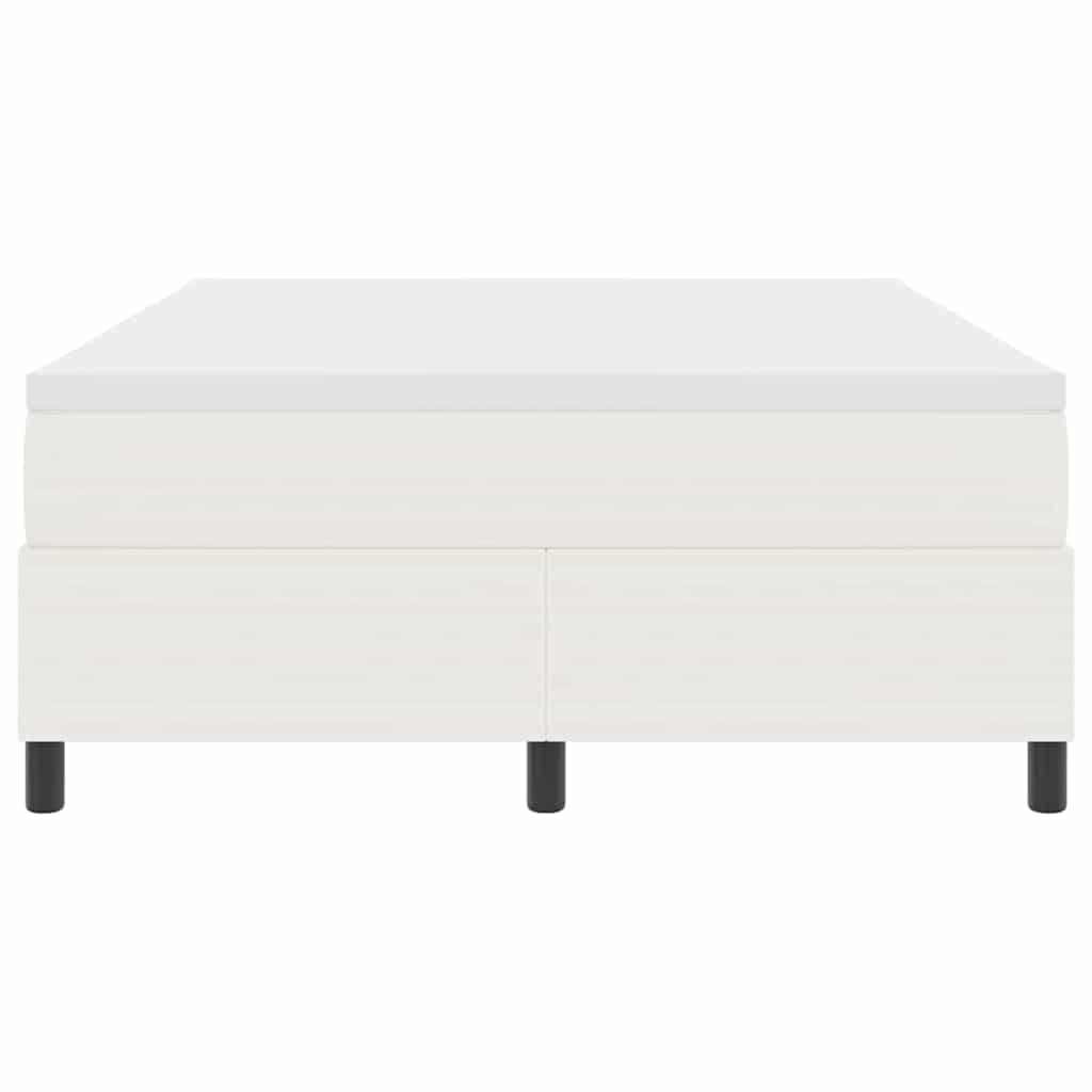 vidaXL Κρεβάτι με ελατήρια Κρέμα και Λευκό 140 x 200 cm