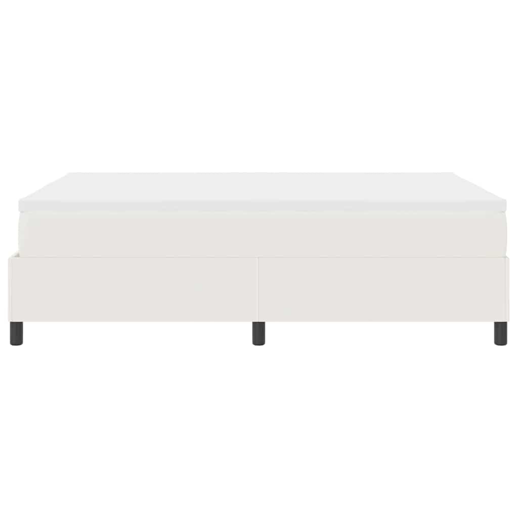 vidaXL Κρεβάτι με ελατήρια Κρέμα και Λευκό 140 x 200 cm