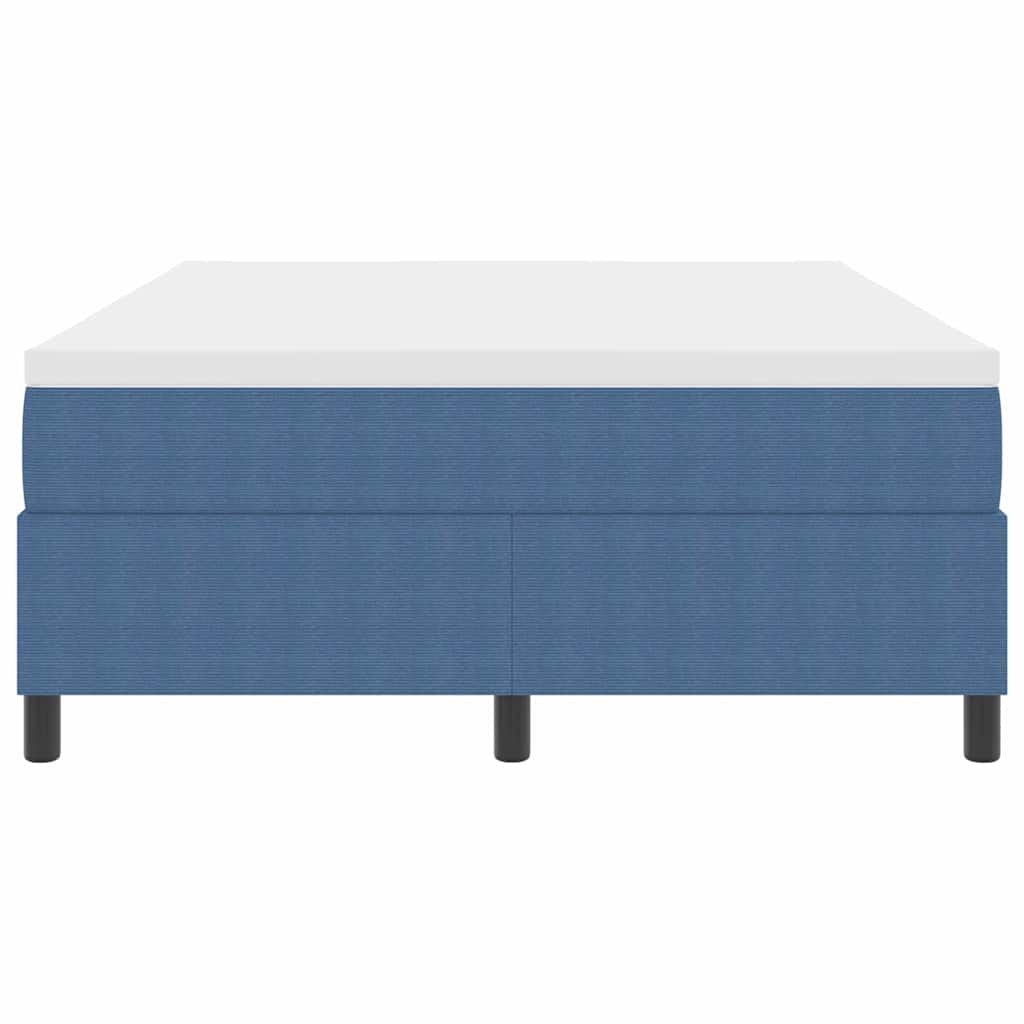 vidaXL Κρεβάτι με ελατήρια Μπλε και άσπρο 140 x 200 cm