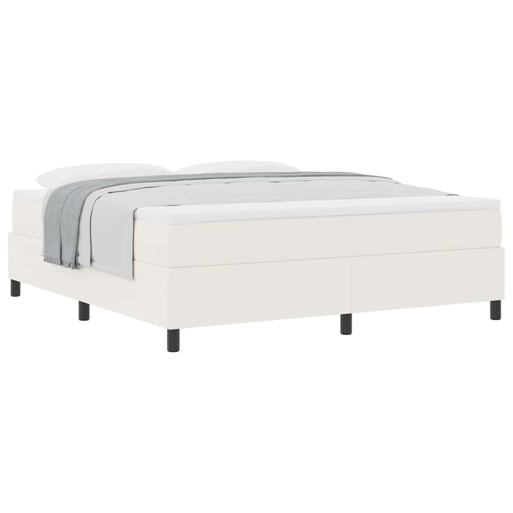 vidaXL Κρεβάτι με ελατήρια Κρέμα και Λευκό 180 x 200 cm