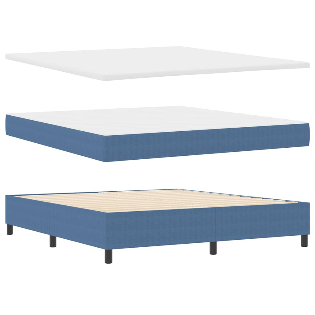 vidaXL Κρεβάτι με ελατήρια Μπλε και άσπρο 180 x 200 cm