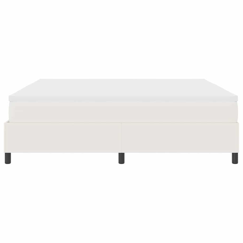 vidaXL Κρεβάτι με ελατήρια Κρέμα και Λευκό 200 x 200 cm