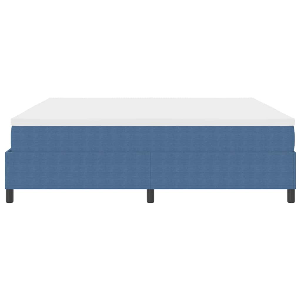 vidaXL Κρεβάτι με ελατήρια Μπλε και άσπρο 200 x 200 cm