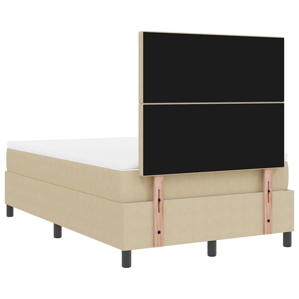 vidaXL LED Κρεβάτι με βάθρο Ανοιχτό Γκρι και Λευκό 120 x 190 cm