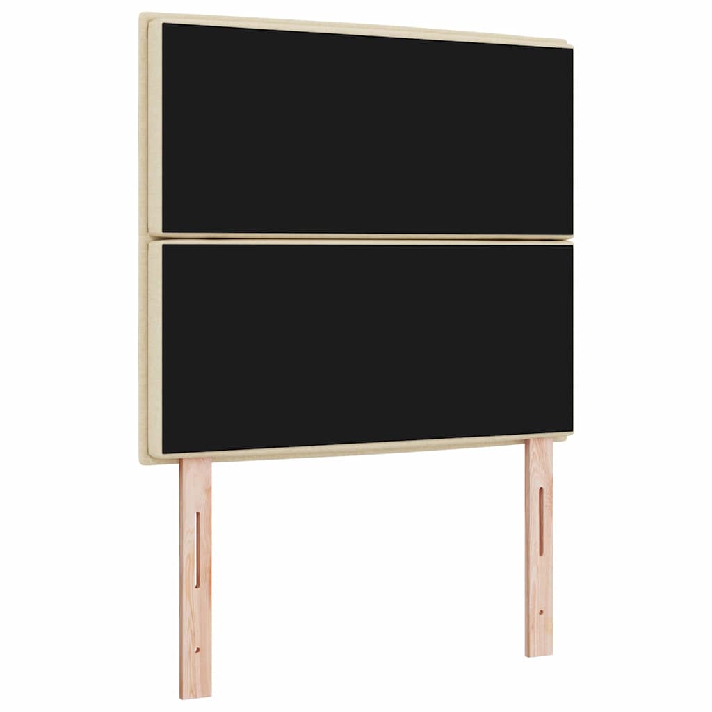 vidaXL Κεφαλάρι με κεφαλάρι Κρεμ 100 cm Τεχνητό Δέρμα