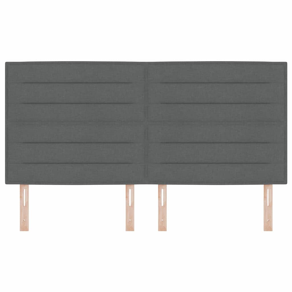 vidaXL Κεφαλάρι με κεφαλάρι Σκούρο Γκρι 180 cm Τεχνητό Δέρμα