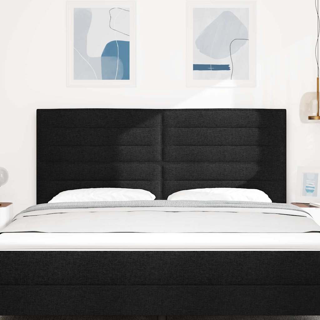 vidaXL Κεφαλάρι με κεφαλάρι Μαύρο 180 cm Τεχνητό Δέρμα