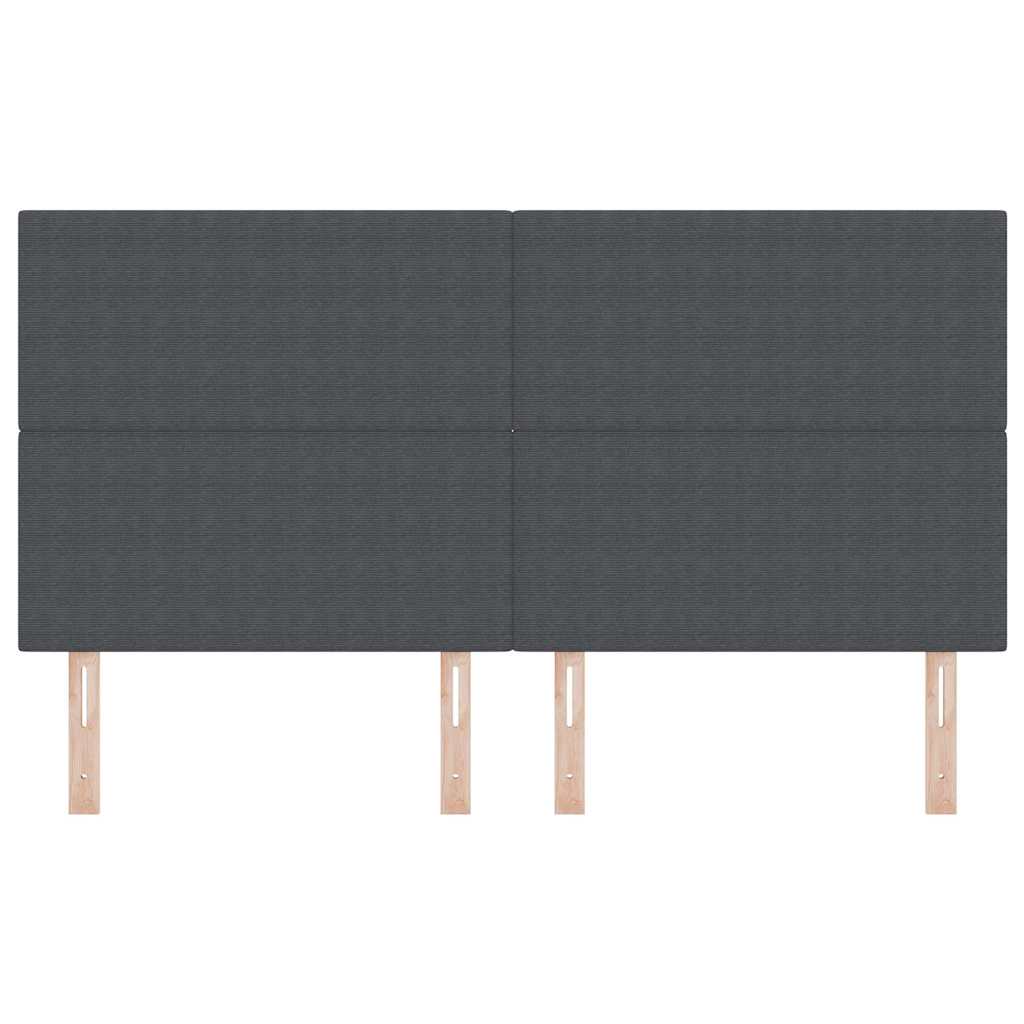 vidaXL Κεφαλάρι με κεφαλάρι Σκούρο Γκρι 180 cm Τεχνητό Δέρμα