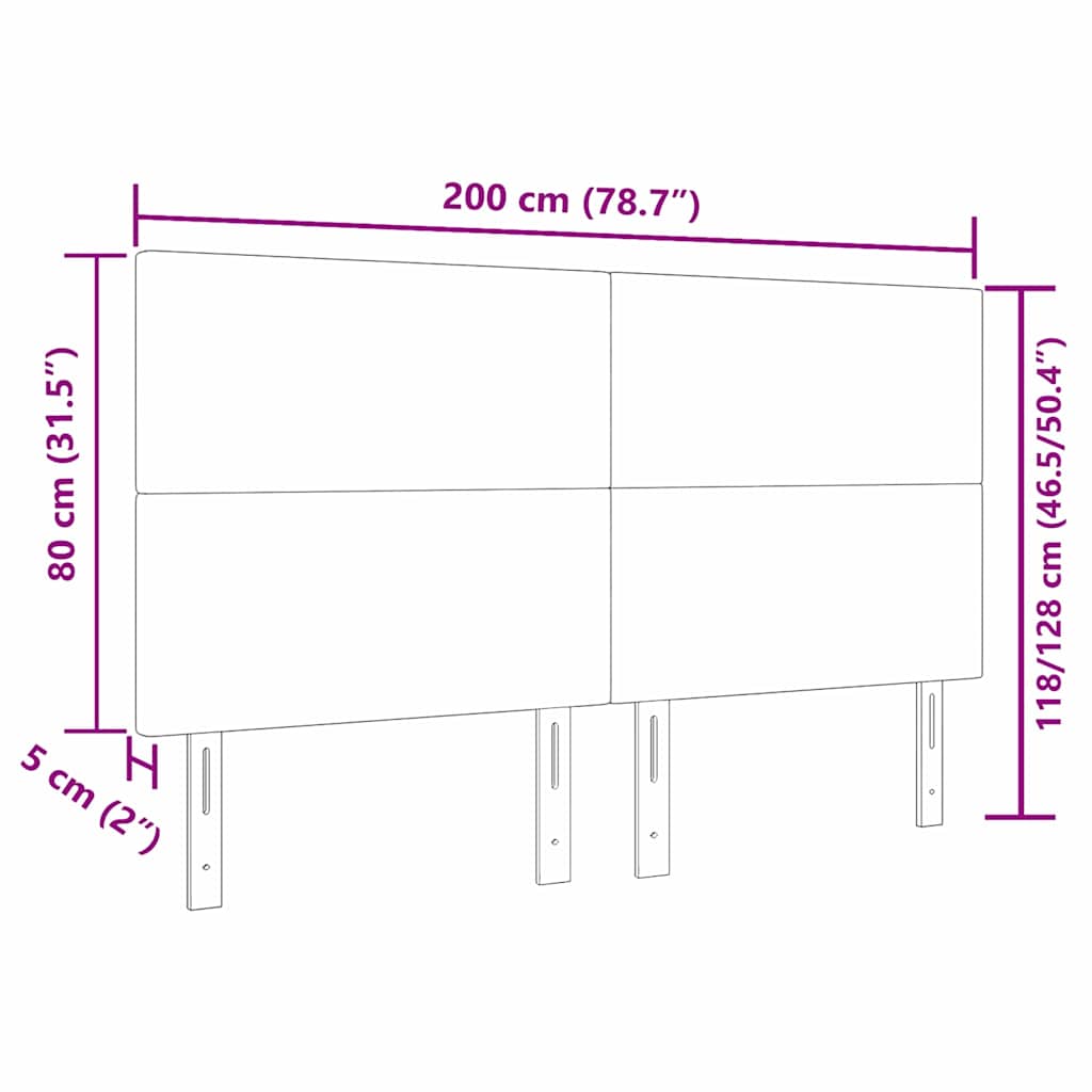 vidaXL Κεφαλάρι Κρεμ 200 cm Υφασμάτινο Κορντουρά