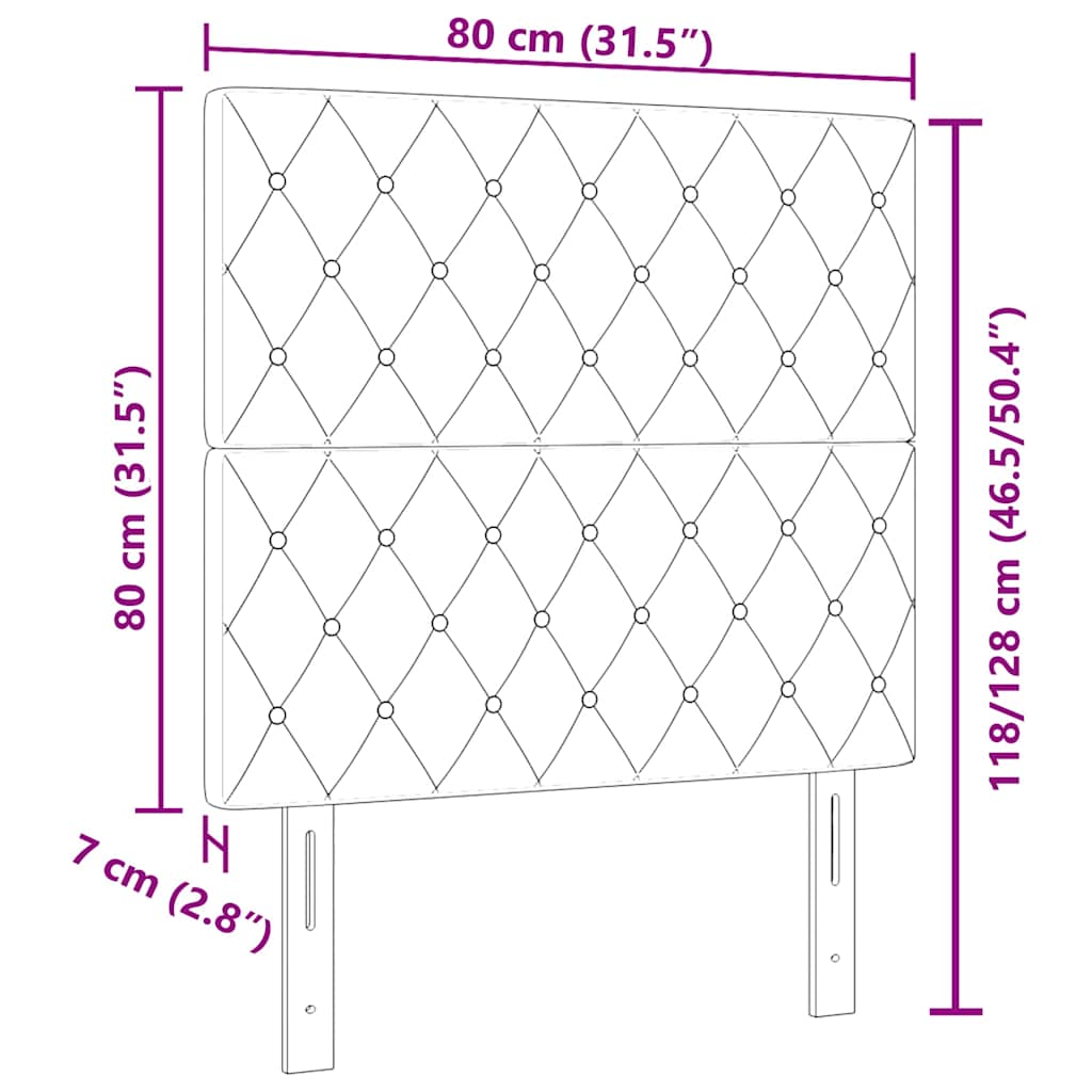 vidaXL Κεφαλάρι Κρυστάλλινο Κουμπί Ταπετσαρισμένο Ανοιχτό Γκρι 80 εκ Βελούδο, vidaXL Κεφαλάρι Κρυστάλλινο Κουμπί Ταπετσαρισμένο Ανοιχτό Γκρι 160 εκ Βελούδο