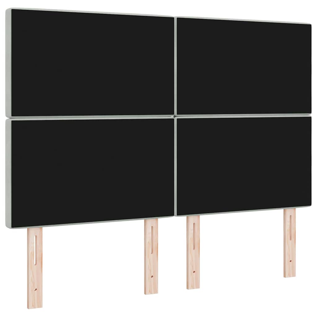 vidaXL Κεφαλάρι Ανοιχτό γκρι 144 cm Βελούδο