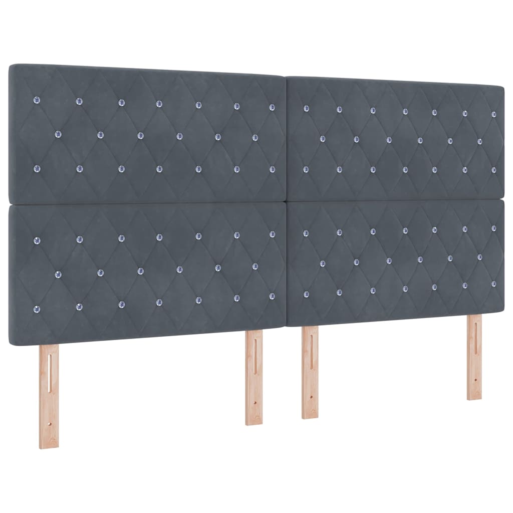 vidaXL Κεφαλάρι Σκούρο Γκρι 180 cm Βελούδο