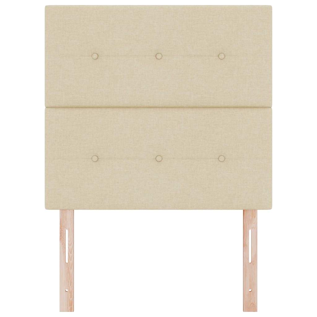 vidaXL Κεφαλάρι με κεφαλάρι Κρεμ 90 cm Τεχνητό Δέρμα