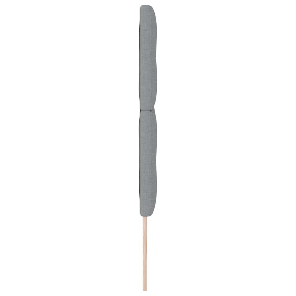 vidaXL Κεφαλάρι με κεφαλάρι Ανοιχτό γκρι 144 cm Τεχνητό Δέρμα